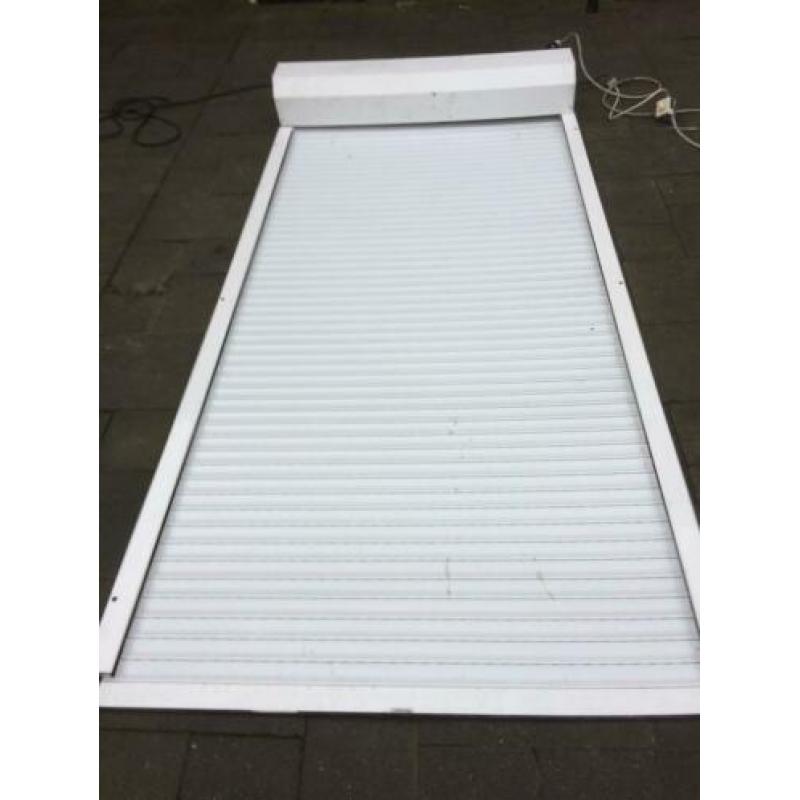 zgan wit electrisch deur rolluik breed 1.18 x 2.46 mtr hoog