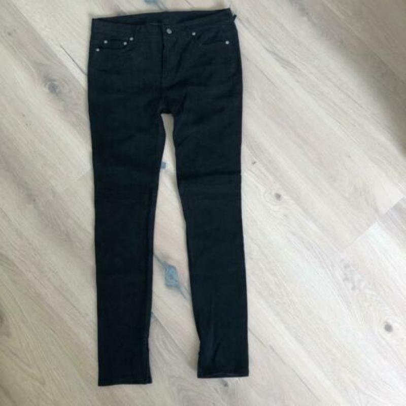 BLK DNM - suede broek - zwart - maat 29