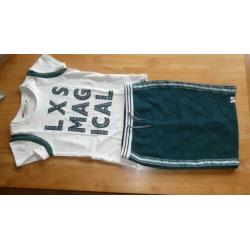 Looxs rokje en shirt groen 152
