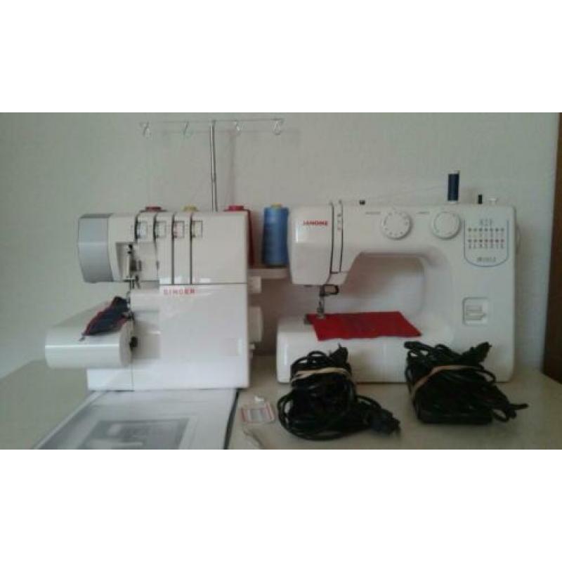 Janome naaimachine + Singer lockmachine
