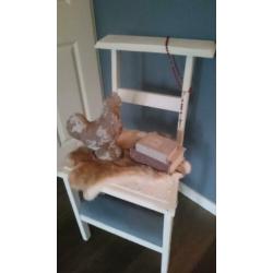 Brocante bidstoelen.