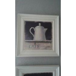 2 lijsten met print / schilderij