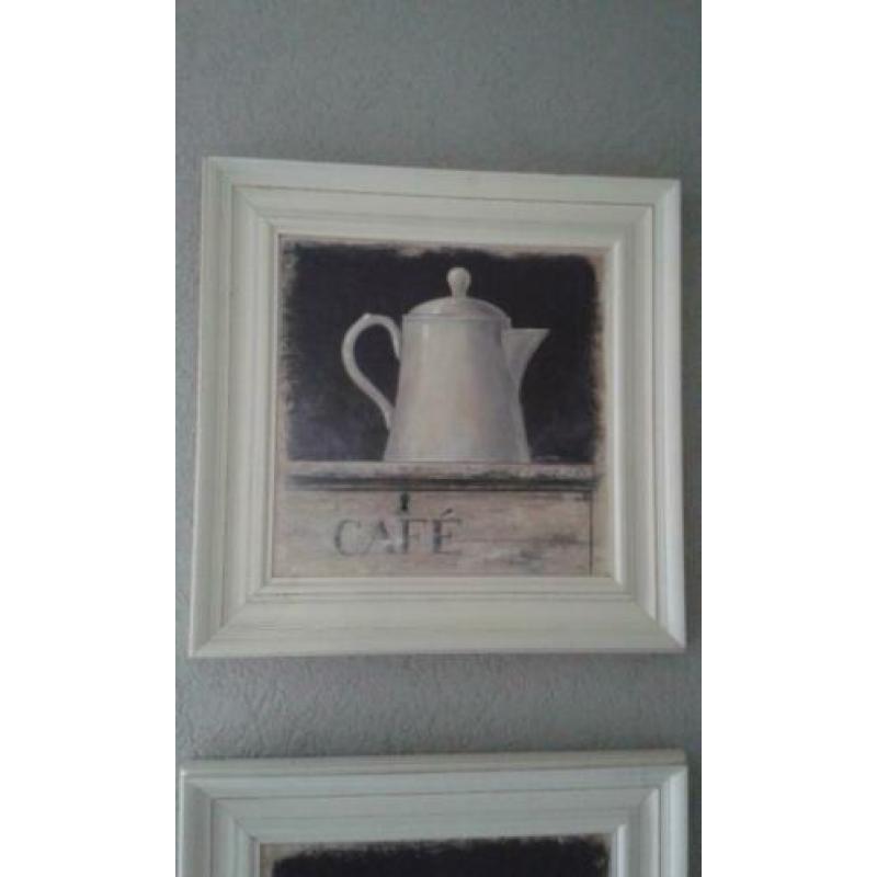 2 lijsten met print / schilderij