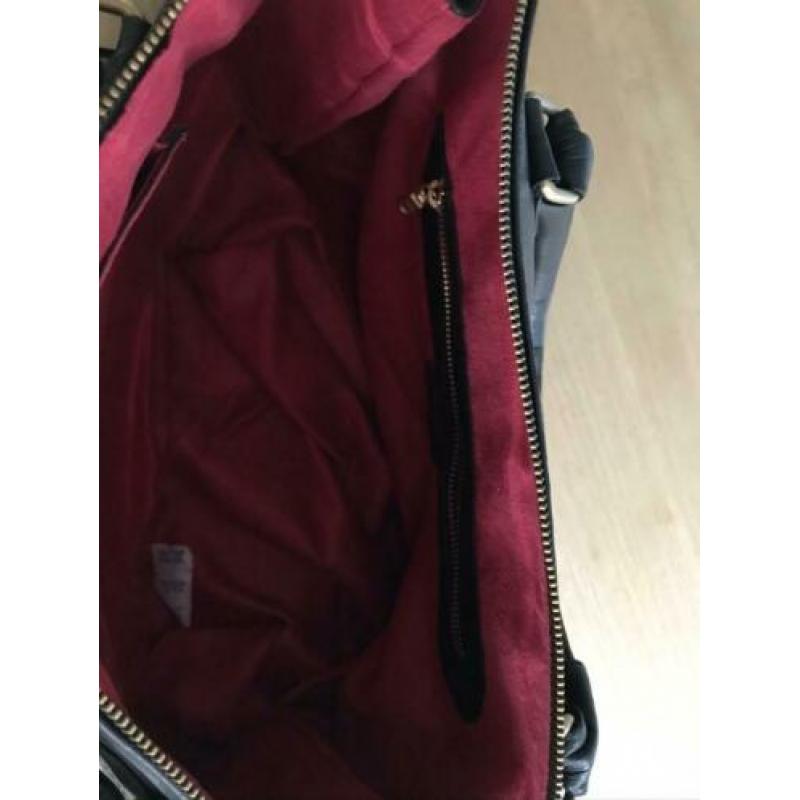 Zwarte leren handtas Kiss Fabienne Chapot