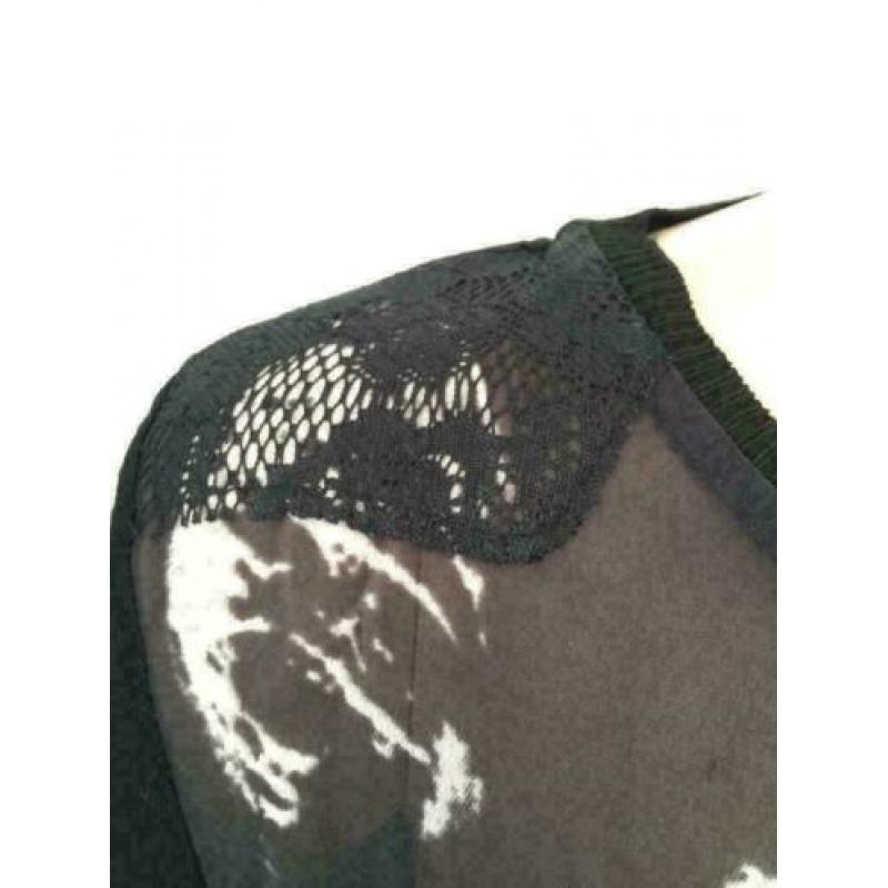 C574 Guess Maat 36=S blouse top zwart