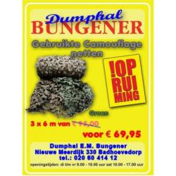 Camouflage net wit camouflagenet woodland groen nieuw / gebr