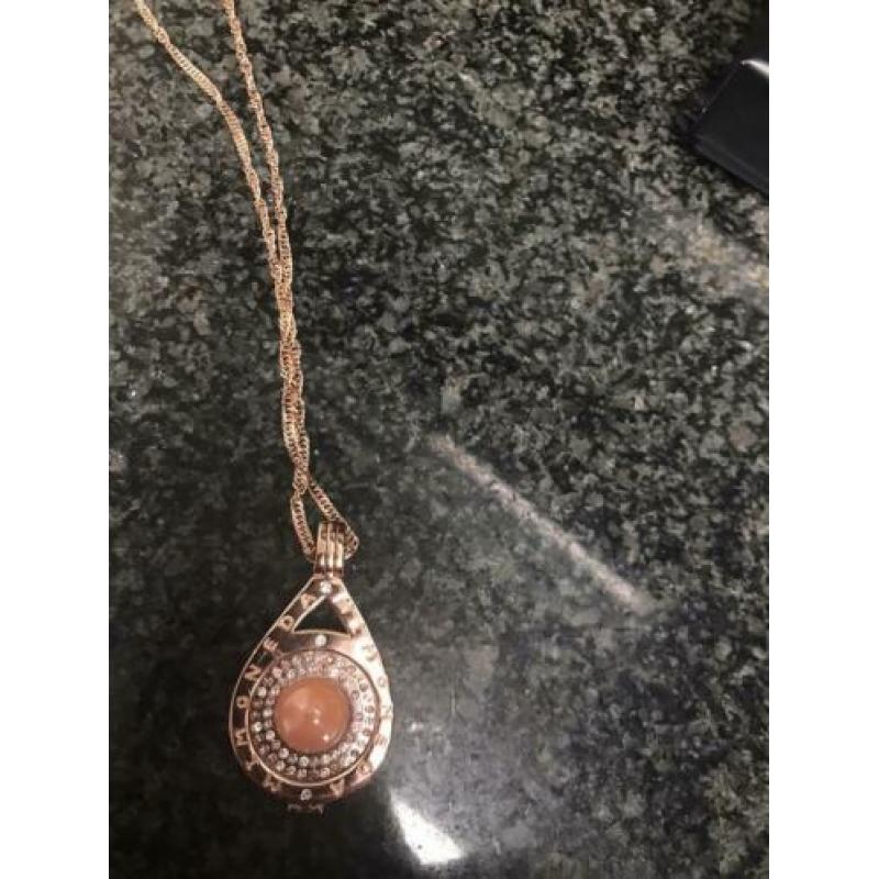 Mi moneda rose nieuw compleet lange ketting 80cm