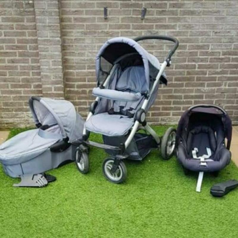 3 in 1 MUTSY kinderwagen met maxicosi, ligbak en buggy