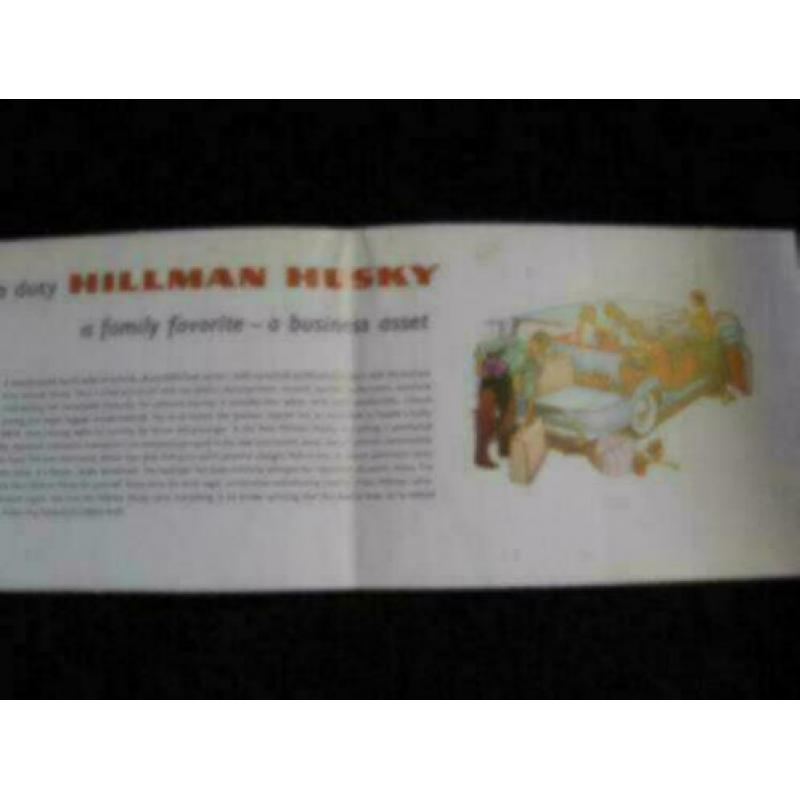 1959 Hillman Husky Brochure USA