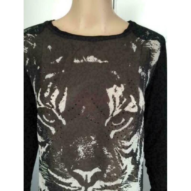 C574 Guess Maat 36=S blouse top zwart
