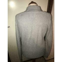 Ckh mooi heren vest trui grijs met knopen maat xl leuk vest