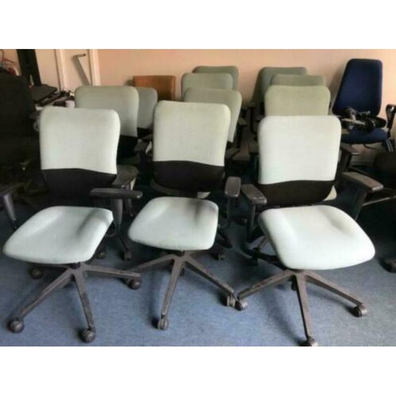 PARTIJ bureaustoelen Steelcase bureaustoel groen zwart