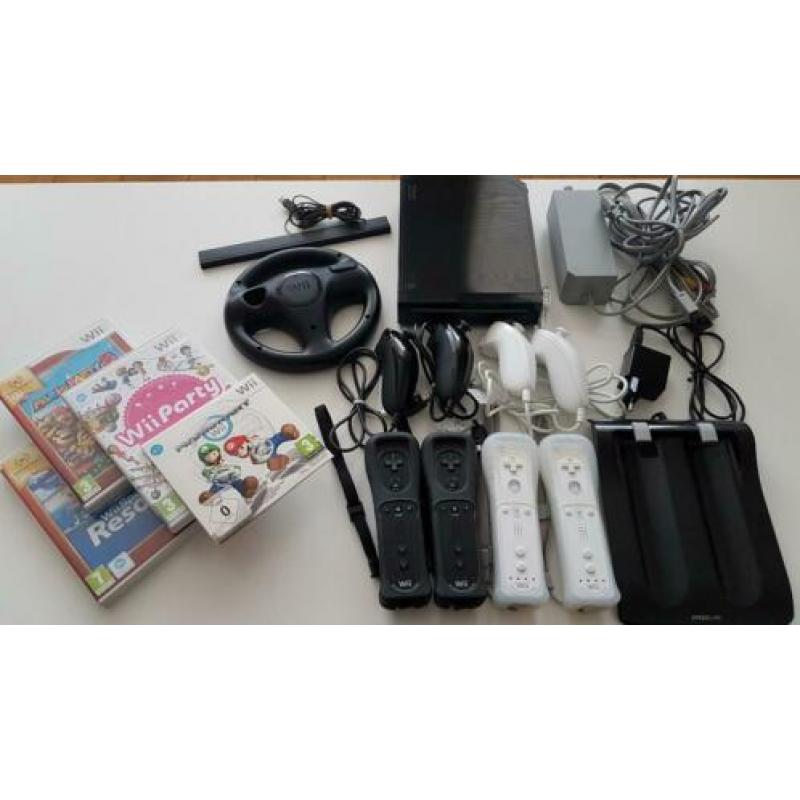 Nintendo Wii spelcomputer+games