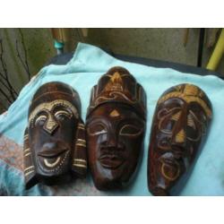 Masker-8 x Hout- Kopje- Houtgesneden'-Jachtschild met pijle