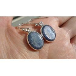 925 zilver / zilveren oorbellen met kyaniet kyanite - Vanoli