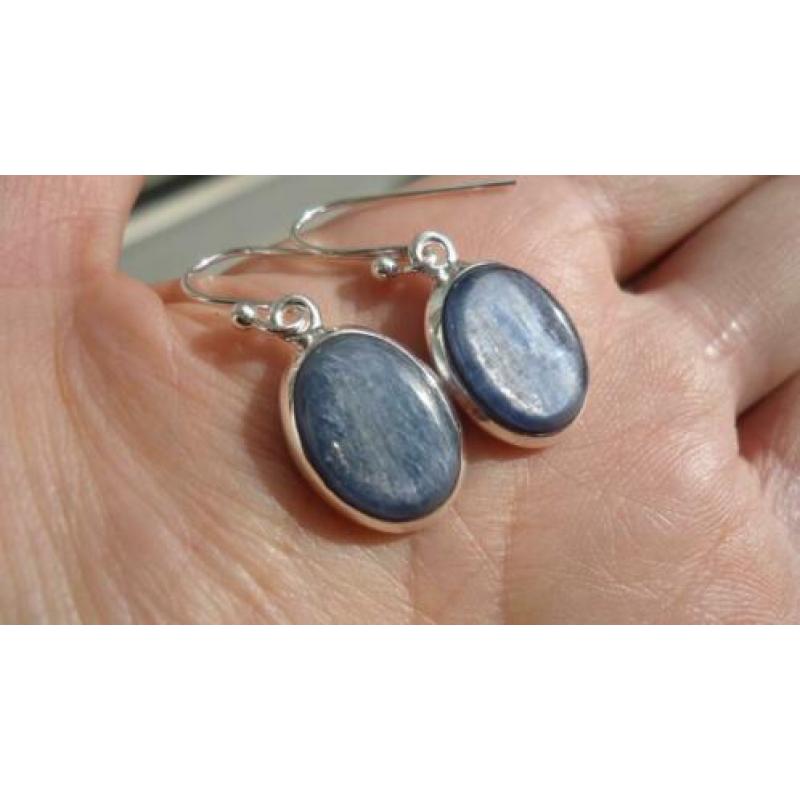 925 zilver / zilveren oorbellen met kyaniet kyanite - Vanoli