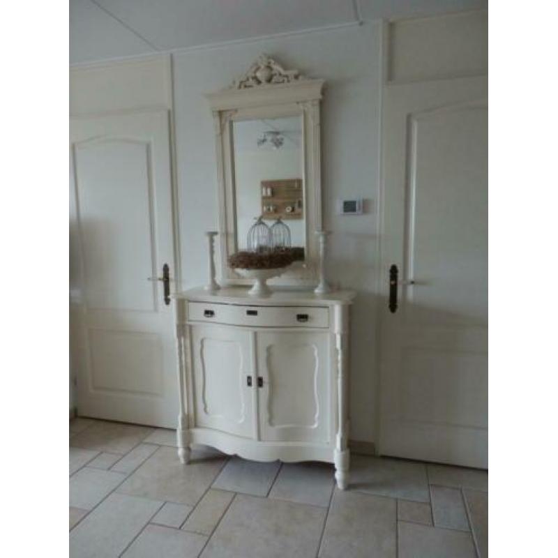 Landelijk brocant Biedermeier kast dressoir