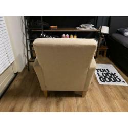 Fauteuil beige super kwaliteit 2x