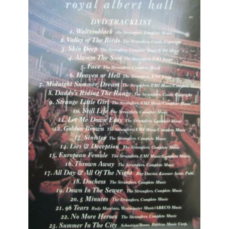 the STRANGLERS. - CD+ DVD. LIVE at the ROYAL ALBERT HALL
