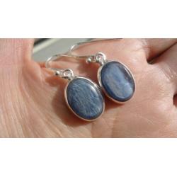 925 zilver / zilveren oorbellen met kyaniet kyanite - Vanoli