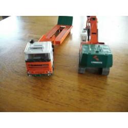 Lommerts -Delfzijl Tekno 95 DAF met dieplader Siku kraan .