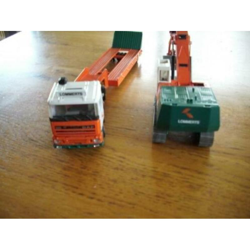 Lommerts -Delfzijl Tekno 95 DAF met dieplader Siku kraan .