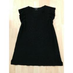 Massimo Dutti - Zwarte mouwloze gebreide top maat S