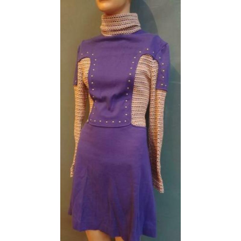 Vintage jurk (60s/70s) met colkraag ( MT M)