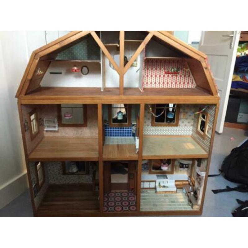 Poppenhuis vintage prachtig poppenhuis