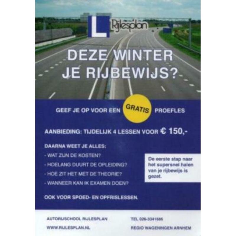 Te koop Deze Lente Je Rijbewijs?!!! Dan Nu Snel Beginnen