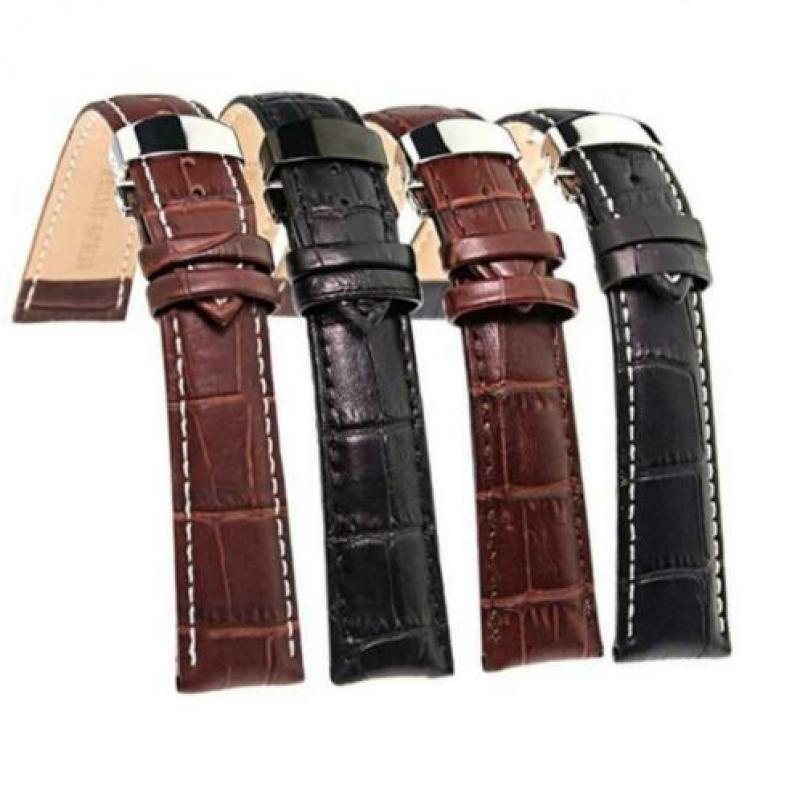 Leren horloge bandje band bruine zwarte 18mm 20mm 22mm 24mm