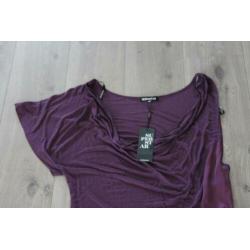 Paars dames jurk SUPERSTAR, maat XL, NIEUW! (d21)