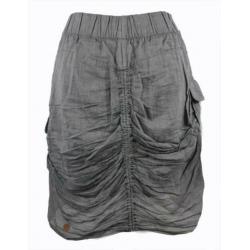 HUGO BOSS 100% katoenen licht grijze rok met veel details S