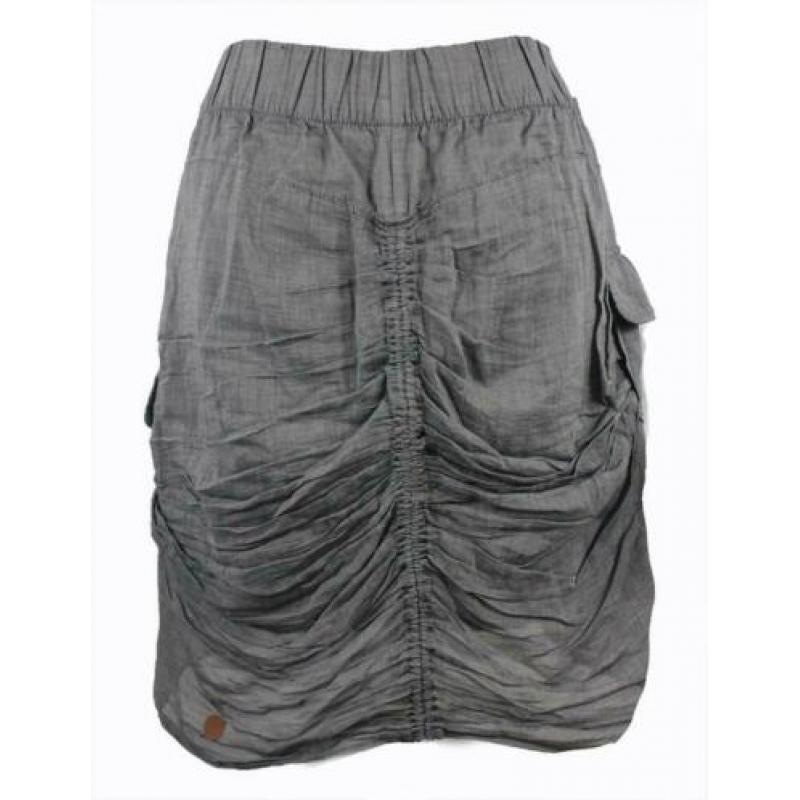 HUGO BOSS 100% katoenen licht grijze rok met veel details S