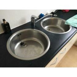 Bruynzeel complete keuken, gasfornhuis en 2 spoelbakken