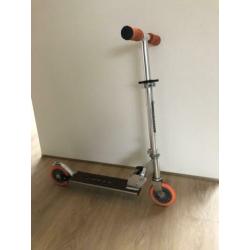 Aluminium stuntstep scooter oranje/zilver, inklapbaar