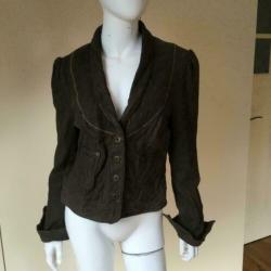 4003 D.bruin echt leren jasje blazer SILVER CREEK; Mt=40"