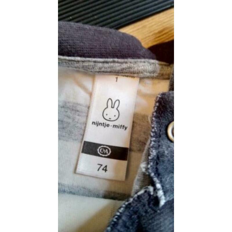 3 Nijntje shirts maat 74