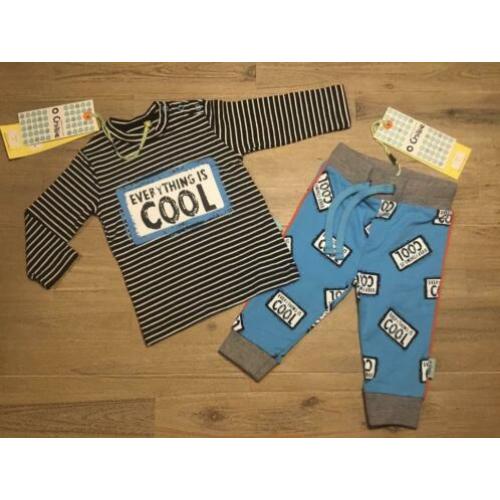 Nieuw setje O’Chillie gestreept longsleeve en broekje 68