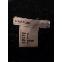 Zwarte alpaca-wolblend trui H&M, maat M, zgan