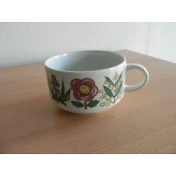 Villeroy & Boch koffiekopjes mokkakopjes bloem vintage