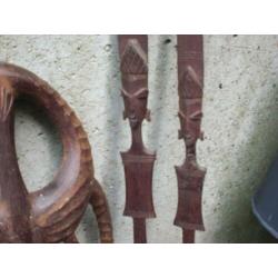 Masker-8 x Hout- Kopje- Houtgesneden'-Jachtschild met pijle