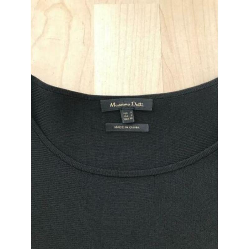 Massimo Dutti - Zwarte mouwloze gebreide top maat S