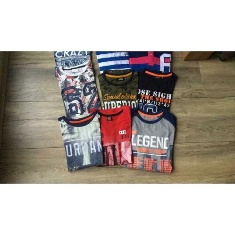 9 mooie shirts 146/152 zgan