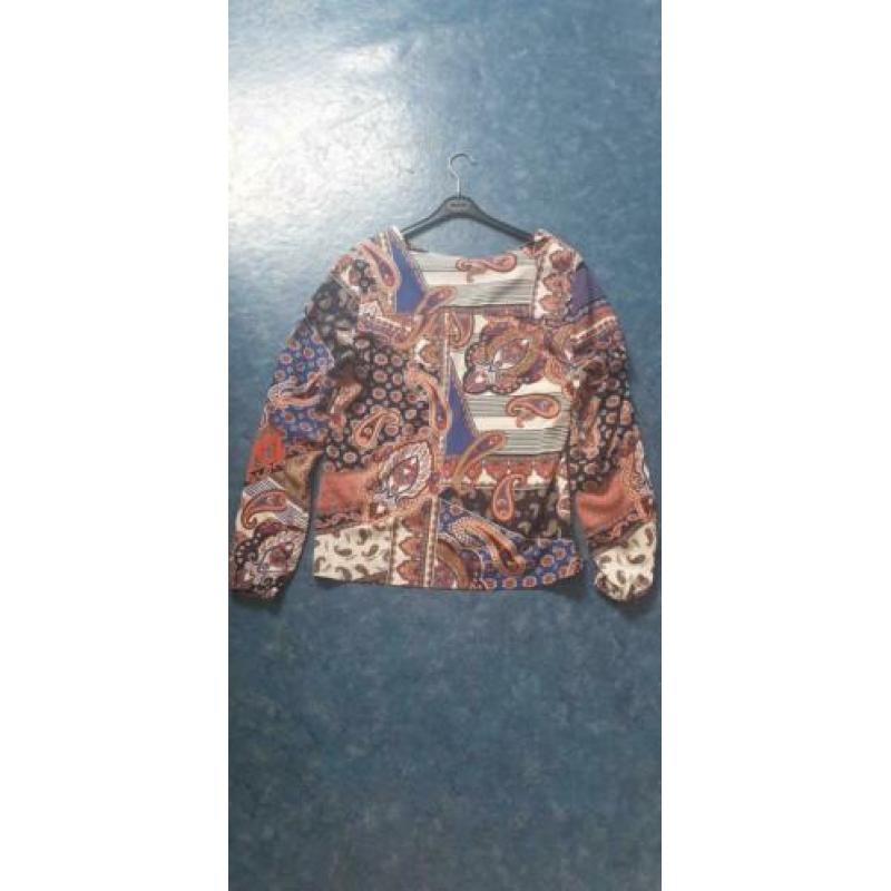 Sandwich meerkleurige blouse maat M