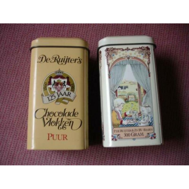 de ruijter blikjes en een draggee muisjes blikje
