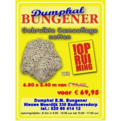 Camouflage net wit camouflagenet woodland groen nieuw / gebr
