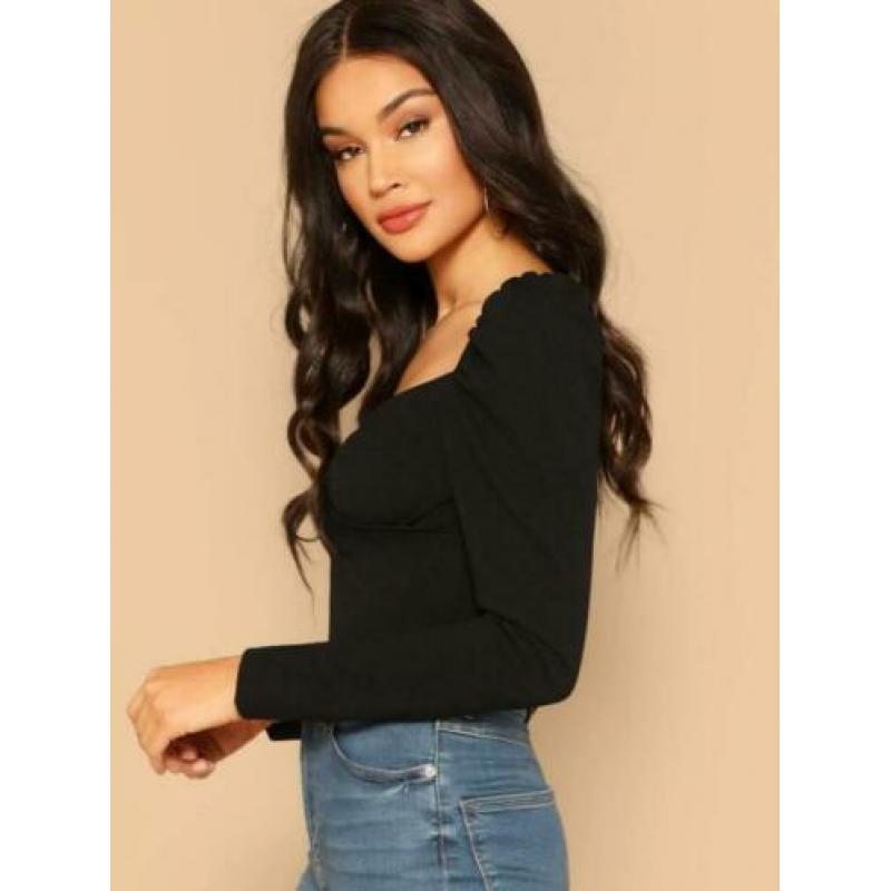 Sexy zwarte top maat S Nieuw!!