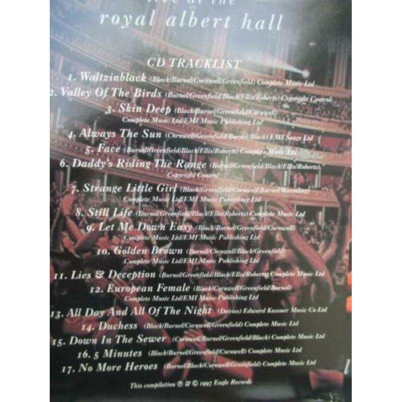 the STRANGLERS. - CD+ DVD. LIVE at the ROYAL ALBERT HALL