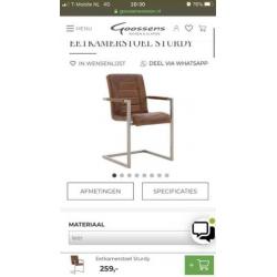 Sturdy Goossens eetkamerstoelen 6 stuks als nieuw!